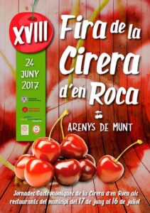 Fira de la cirera d'en roca a arenys de munt cartell 2017 min