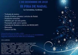 Fira de nadal a la coromina cartell 2018 1